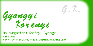 gyongyi korenyi business card